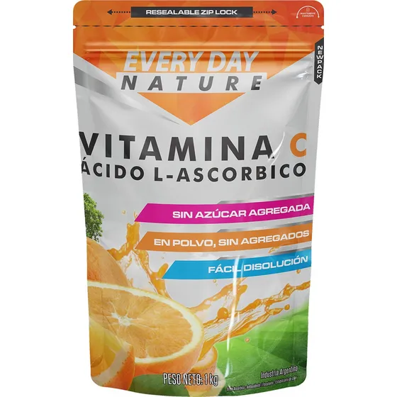 Vitamina C Pura Premium Edn 1kg Acido Ascorbico Cierra Facil