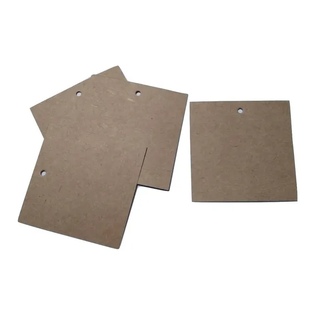 Tags Lisos Etiqueta Colgante Papel Madera Kraft + Hilo Yute