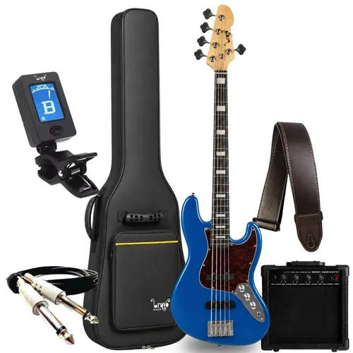 Baixo 5 Cordas Fender Squier Affinity Active Jazz V Black Destro