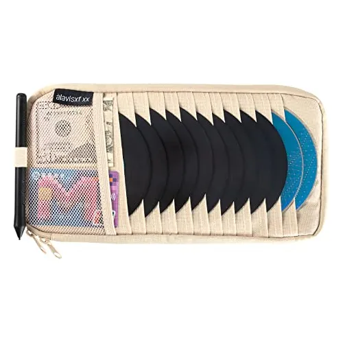 Porta Cd Auto, Organizador De Parasol Capacidad 12 Cds,...