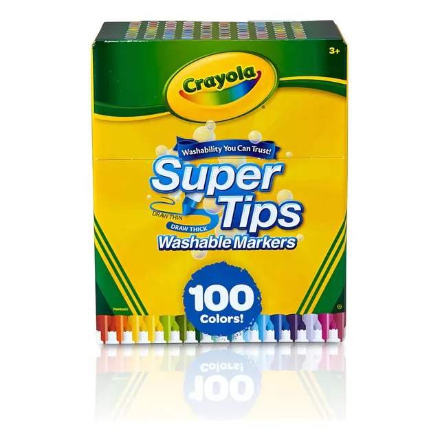 Crayola Supertips 100 Plumones Lavables Washable Niños