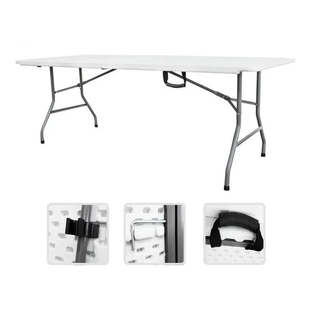 Mesa Plegable Tipo Maleta 1.80 Camping/ Paseo/ Eventos 