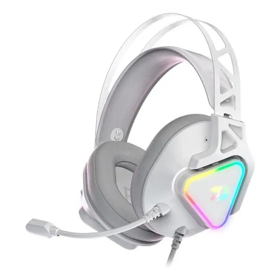 Headset Gamer Redragon Cadmus Rgb Usb 7.1 - Branco 370w-rgb