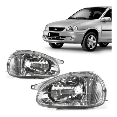 Farol Corsa 01 02 03 04 05 06 07 2008 09 10 Carcaça Cinza