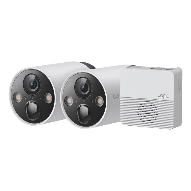 Tp-link Tapo C420s2 Cámara De Seguridad Wifi 2k Kit 2 + H200