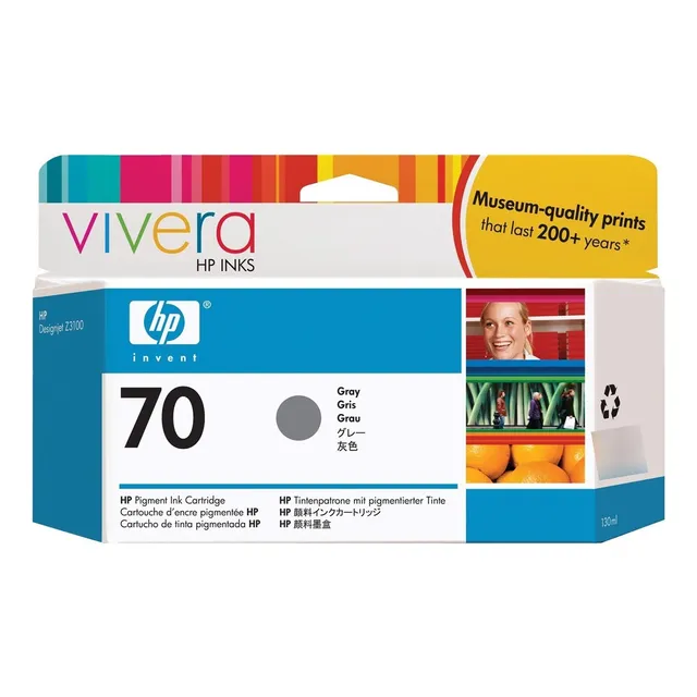 Cartucho de tinta HP Cartucho de tinta gris de 130 ml