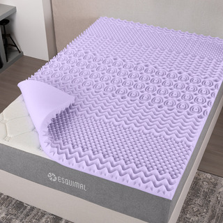 Colchoneta De Memory Foam Con Gel Topper Esquimal | Sobrecolchón 7 Zonas De Confort Y 5 Cm De Altura, Matrimonial Color Lavanda Colchoneta De Memory Foam Con Gel Topper Esquimal | Sobrecolchón 7 Zonas De Confort Y 5 Cm De Altura, Matrimonial Color Lavanda