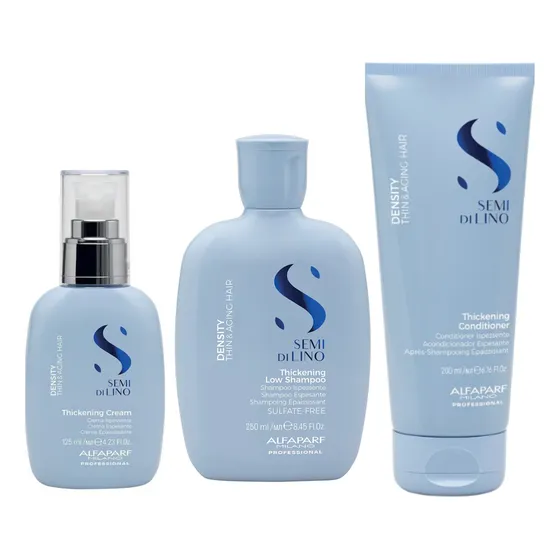Kit Para Cabellos Afinados Alfaparf Shampoo,acond. Y Fluido