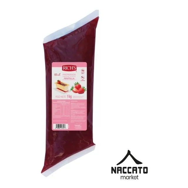 Salsa De Frutilla Pulpa Relleno Rich 6kg Postres Gastronomia