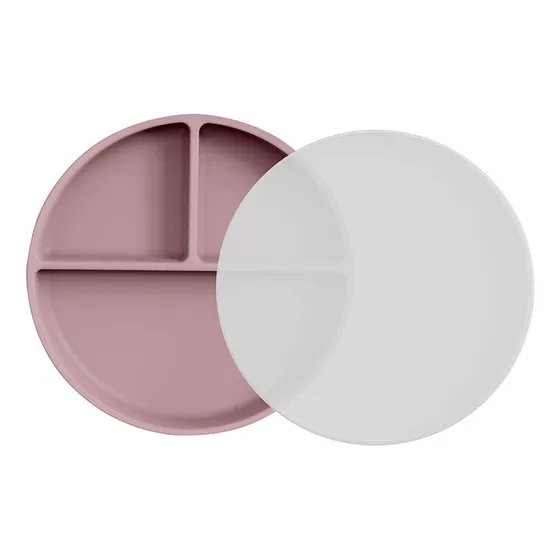Plato Silicona Con Tapa Y Divisiones Storki - Varios Colores