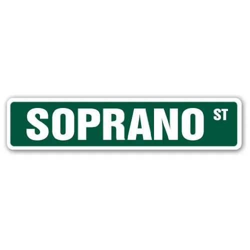 Letrero Calle Soprano Tony Mob Mafia Gangster Singer Cartel