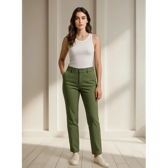 Pantalón De Vestir Rayun Para Mujer Verde Claro