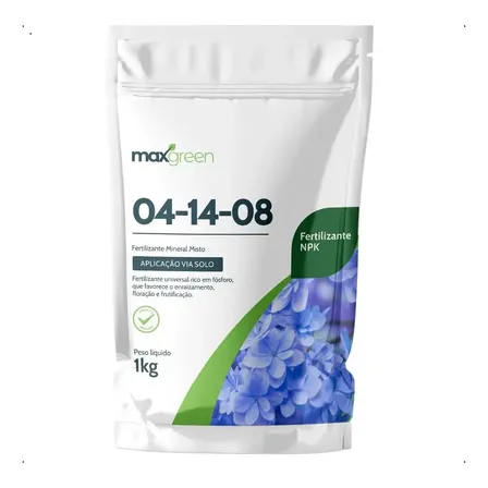 Adubo NPK 04-14-08 Maxgreen 1kg Fertilizante Plantas