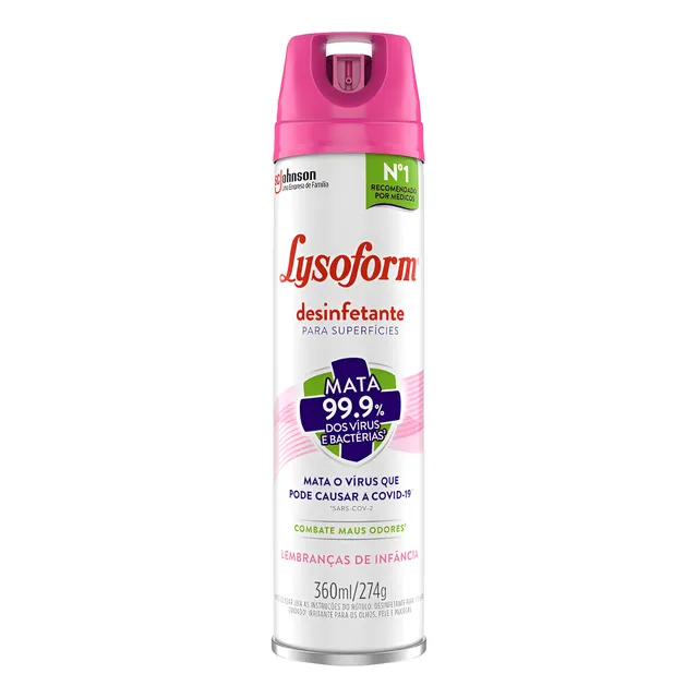 Desinfetante Aerossol Lembranças De Infância Lysoform 360ml