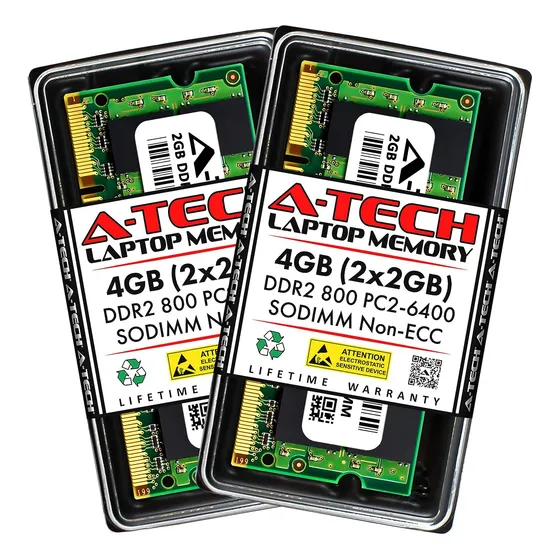 A-tech Memoria Ram 4gb (2 X 2gb) Ddr2 800mhz (pc2-6400) 1.8v