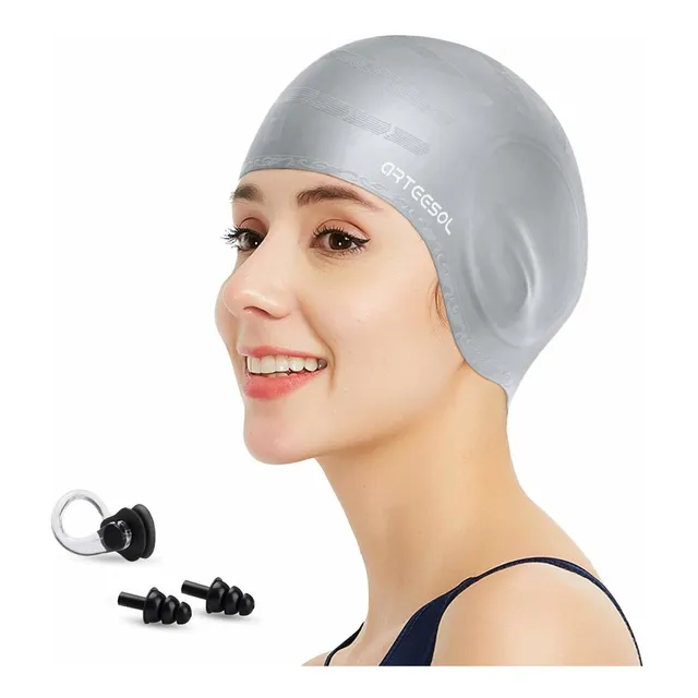 Gorro Natacion Silicona Para Dama Hombre Duradero Largo