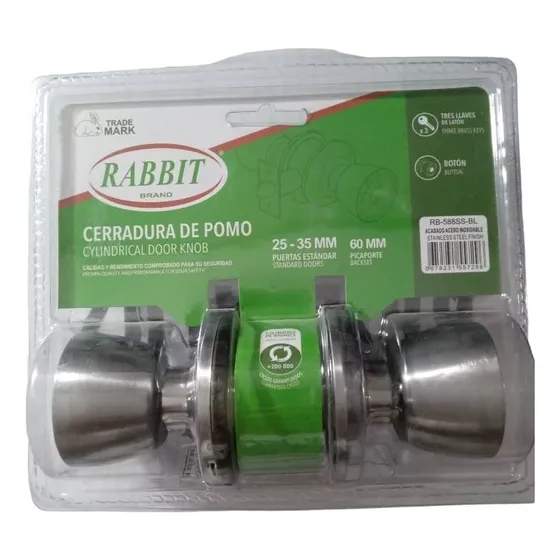 Cerradura Tipo Pomo Marca Rabitt Baño, Cuarto Con Llave