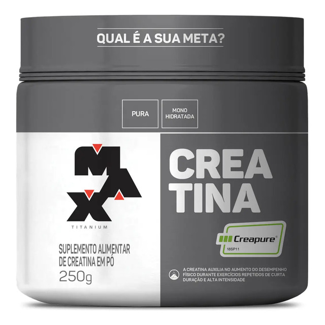 Creatina Pura Selo Creapure 250g Grow Thisold - Max Titanium Sabor Sem Sabor - O R I G I N...