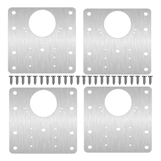 Placa de reparación para reparar el kit de bisagras de gabinetes con 04