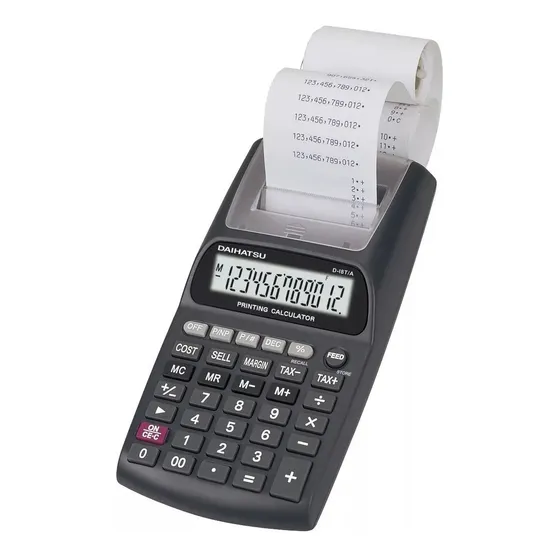 Calculadora Impresora Daihatsu D-i8t Negra Casio Centro