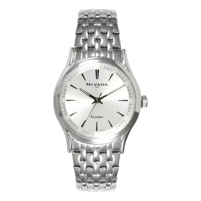 Reloj Pulsera Mujer Nivada Swiss Np17082lacpi Correa Plateado Bisel Plateado Fondo Plateado