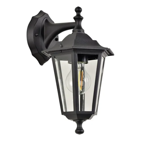 Farol Aplique Clasico Exterior Vintage E27 Estructura NEGRO - 333010