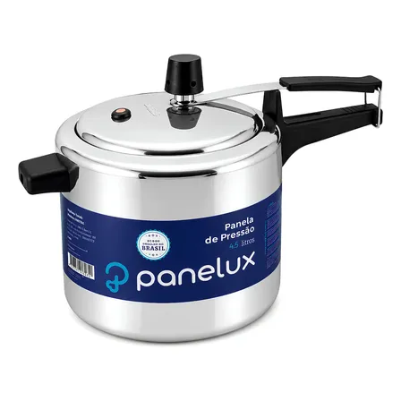 Panela De Pressão 4,5 Litros Panelux Classic Alumínio Polido Cinza