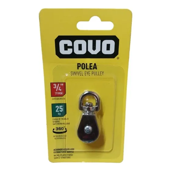 Polea 3/4 Pulgada 19mm 25 Kg Marca Covo (pack X 4)
