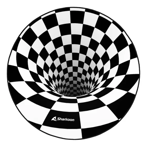 Alfombra Gamer Sharkoon Skiller 3d Vortex Redonda P/ Sillas