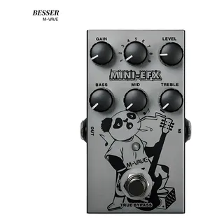 Pedal Mini-efx Con 9 Tonos, 3 Bandas De Eq Y True Bypass Color Gris