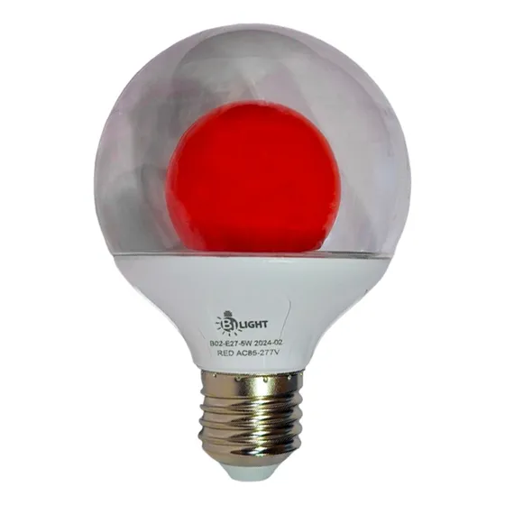 Bombillo Led Bj Light B02 E27 5w Rojo - Pack 3 Unid.