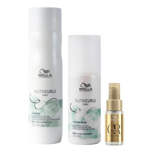 Kit Wella Professionals Nutricurls - Sh + Lv + Óleo Kit Wella Professionals Nutricurls - Sh + Lv + Óleo