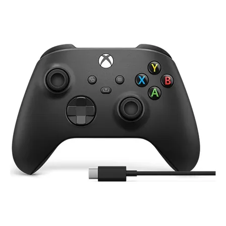 Controle Sem Fio Microsoft Xbox One Series Com Cabo Usb-c Preto