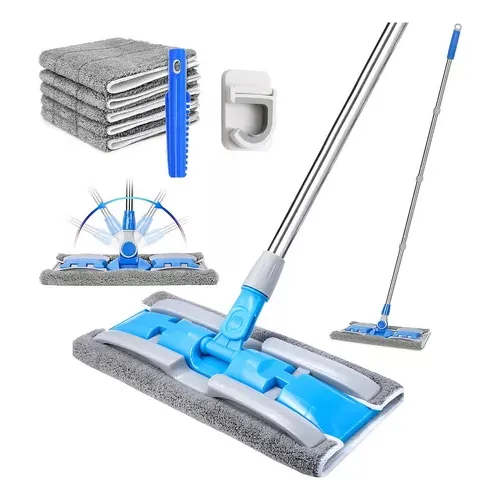 Trapeador De Microfibra, Spin 360°mágico Mop Con 5 Repuestos