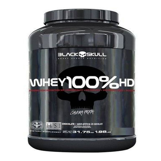 Whey 100% Hd 1,8kg Wpc + Isolado + Hidrolisado - Black Skull Sabor Morango Whey 100% Hd 1,8kg Wpc + Isolado + Hidrolisado - Black Skull Sabor Morango