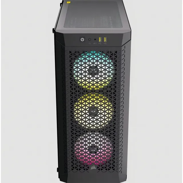 Gabinete Corsair 480t Rgb Airflow Tg Mid-tower Black Color Negro