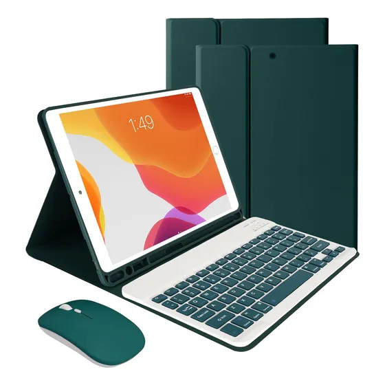 Spl Plus Capa Para Tablet Teclado y Mouse Para Samsung Tab S6 Lite Cor Noite Escura Verde