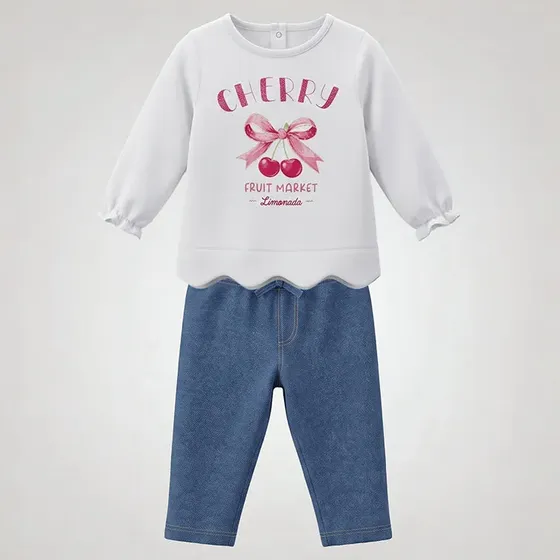 Conjunto Bebé Con Cherry L12221270503 Crudo Limonada