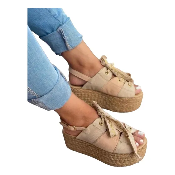 Sandalias Espadrilles Plataforma Mujer
