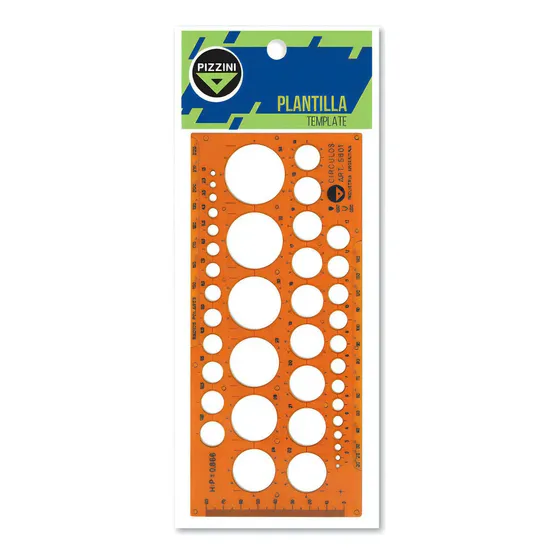 Plantilla Pizzini Circulos Flexible Naranja Color Naranja Claro