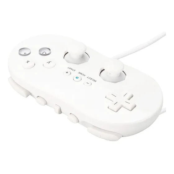 Controle joystick Nintendo Wii Classic Controller branco