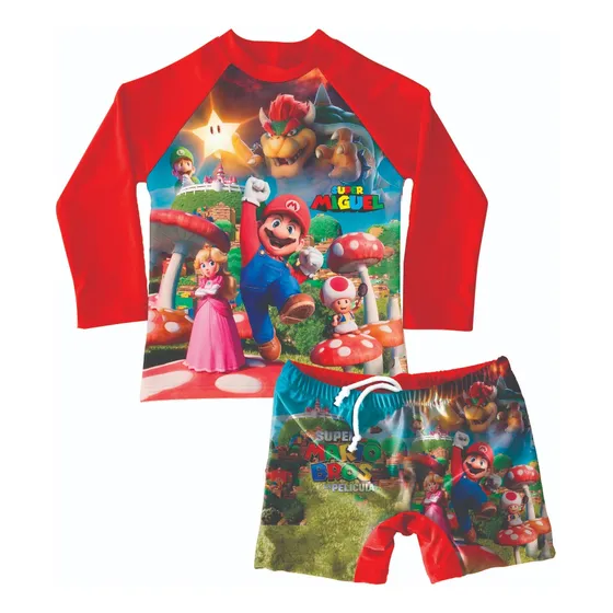 Conjunto De Traje De Baño Niño Super Mario Bros La Pelicula