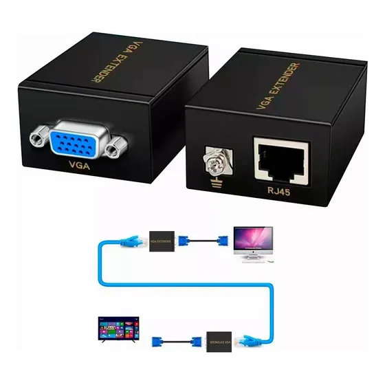 2pk Alargador De Cable De Red Vag De 60m Rj45 Plug And Play