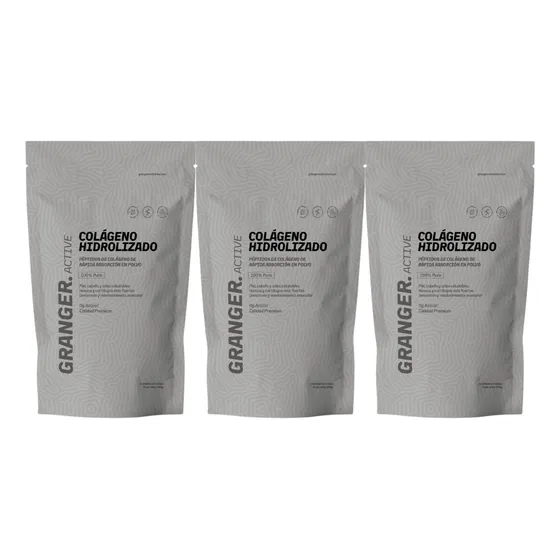 Granger Clear Colágeno Hidrolizado Naranja En Polvo 250g X3