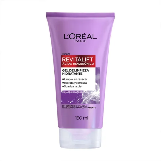 Gel Limpiador Facial L'Oréal Paris Revitalift Aplicación Día Noche para Todo Tipo de Piel de 150mL 18+ años