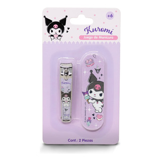 Juego De Manicura De Kuromi Set Cortaúñas De Acero Y Lima Juego De Manicura De Kuromi Set Cortaúñas De Acero Y Lima