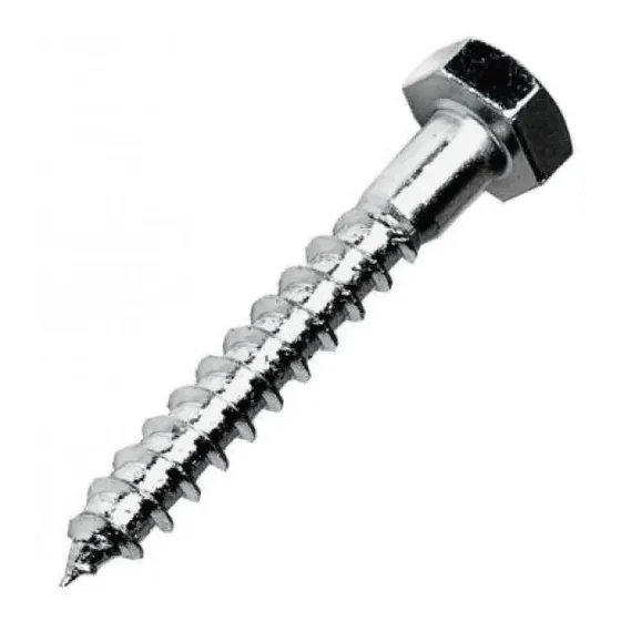 Tornillo Tirafondo En Acero Galvanizado 1/4 X 63mm X 100 U