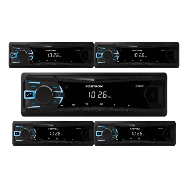 Kit 5 Radio Som Mp3 Automotivo Usb Bluetooth Comando De Voz