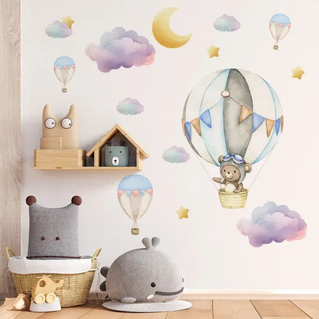 Adesivo Decoração Parede Quarto Infantil Bebê Urso Balonista