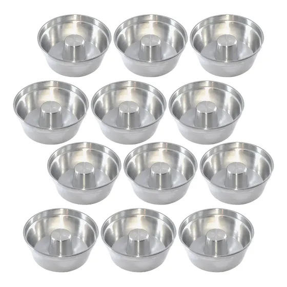 Mini Forma Pudim E Bolo Jogo 12 Unds N 12 Assadeira Pequena